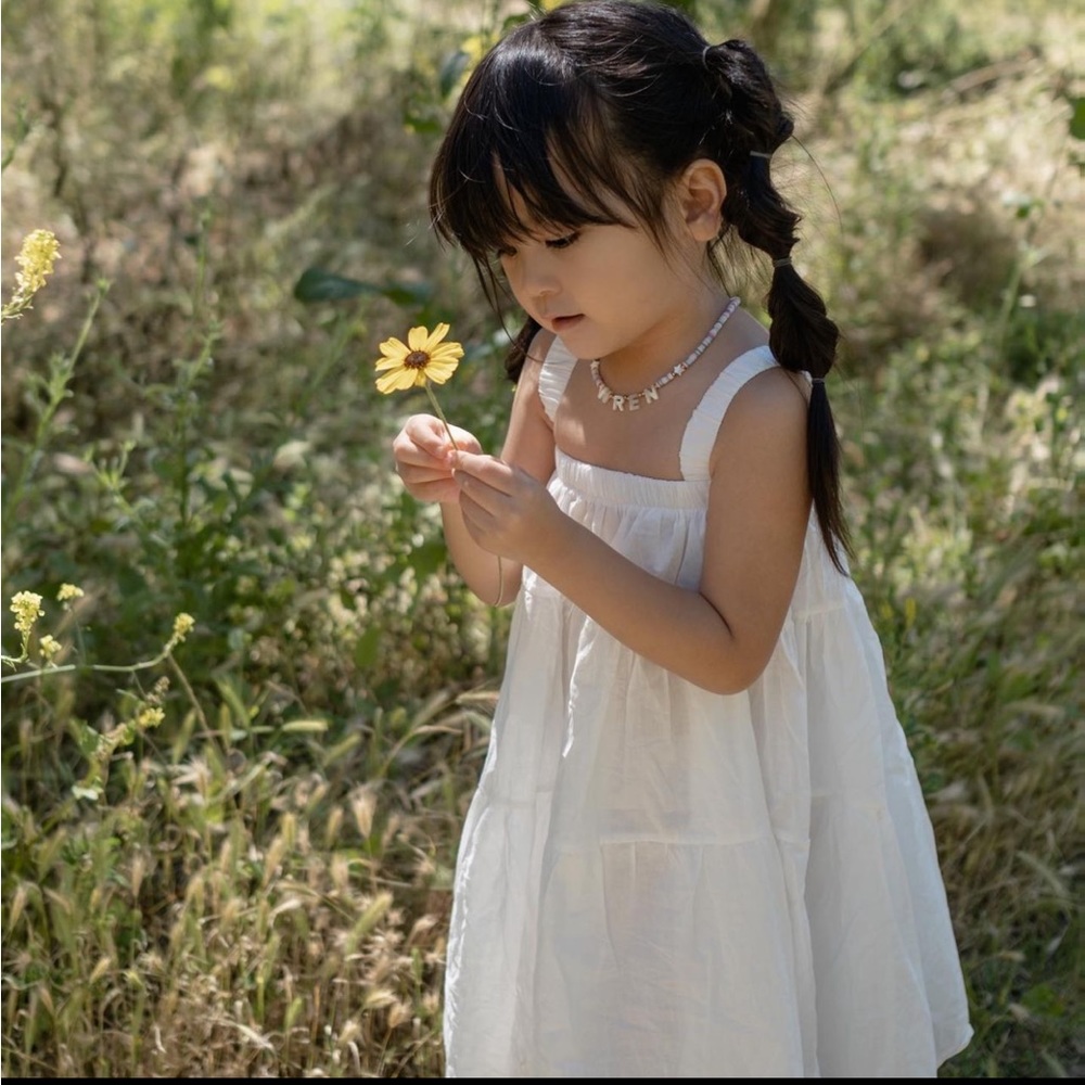 White strappy flowy dress